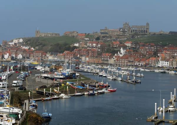 Whitby Abbey, harbour, river Esk..  Picture Tony Johnson.