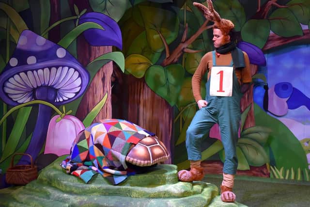 Max Runham is Hare issues his race challenge to Tortoise
