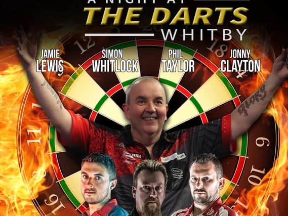 Phil 'the power' Taylor is on his way to Whitby Pavilion