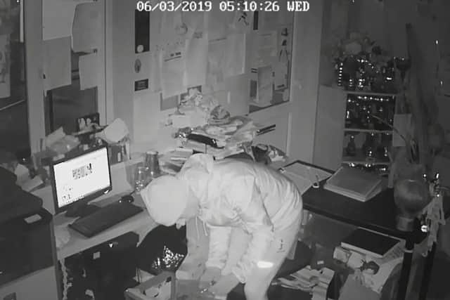 Michael Scott is caught on CCTV inside Hatton School of Performing Arts.