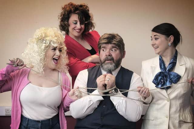 The cast of Scarborough Musicals in rehearsals for the show