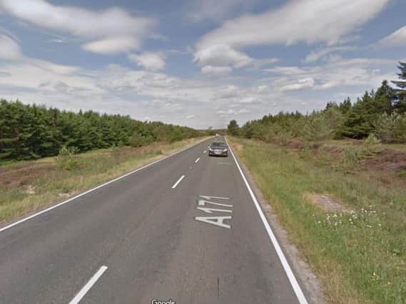A motorcyclist, 49, has died following a three vehicle crash on the A171 between Scarborough and Whitby.