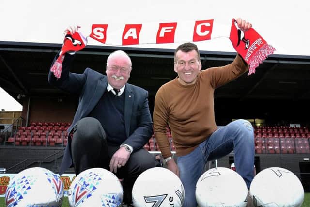 Boro boss John Deacey (right) is ready to start planning for next season