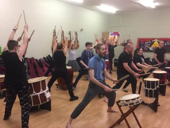A Taiko drumming workshop