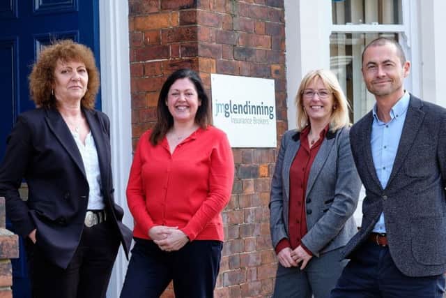 Former Ridley Macmillan MD, Julie Ridley with account executive Joanne Ramm, JM Glendinning Scarborough MD Alison Piercy and JM Glendinning group MD Nick Houghton.