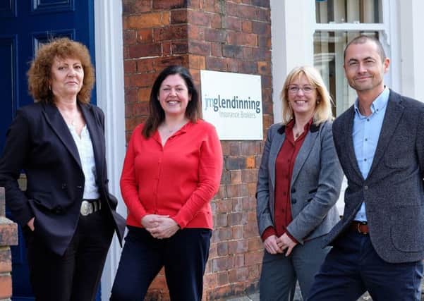 Former Ridley Macmillan MD, Julie Ridley with account executive Joanne Ramm, JM Glendinning Scarborough MD Alison Piercy and JM Glendinning group MD Nick Houghton.