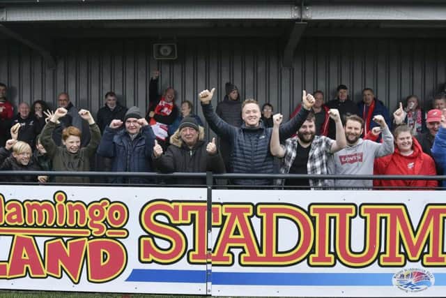 Boro fans at the final game against Workington