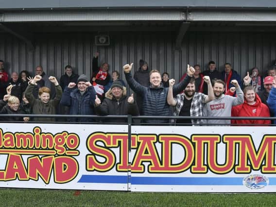 Boro fans at the final game against Workington