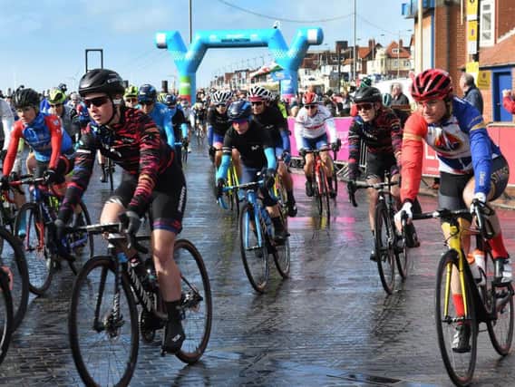 The Tour de Yorkshire women's race leaves Bridlington