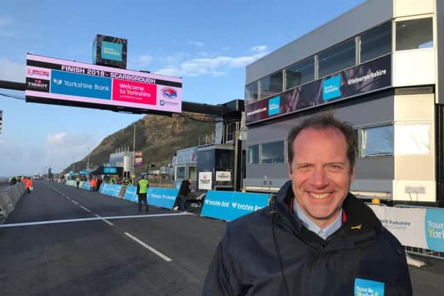 Christian Prudhomme after the finish of the Yorkshire coast stage of this year's Tour. Picture: Steve Bambridge