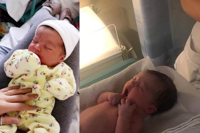 Jorgie was born at 6.12am on Monday