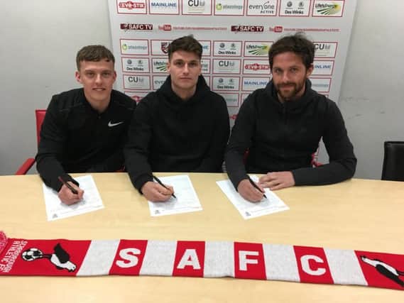 Boro's new recruits Ellis Barkworth, Will Annan and Pete Davidson