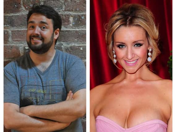 Cast members Jason Manford and Catherine Tyldesley.