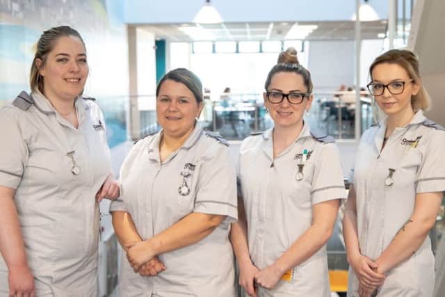 CU Scarborough nursing graduates Rebecca Pringle, Jessica Parsons, Jade Cappleman and Jasmine Mugglestone.