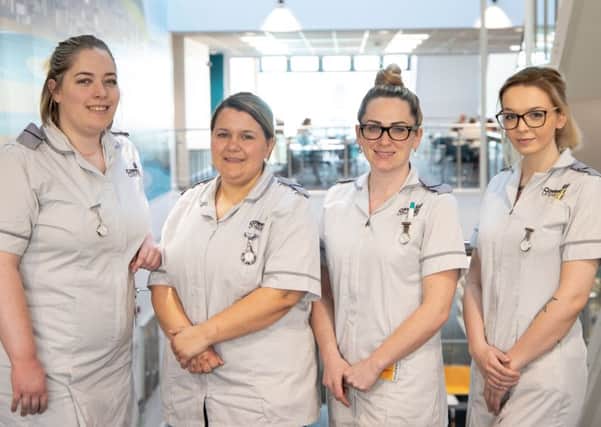 CU Scarborough nursing graduates Rebecca Pringle, Jessica Parsons, Jade Cappleman and Jasmine Mugglestone.