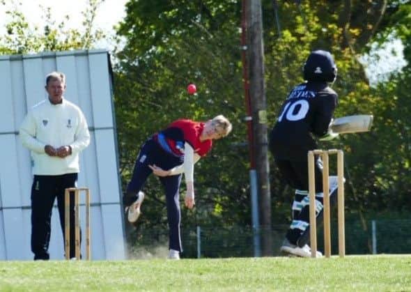 Cameron in action during the T20 match in Sussex.
