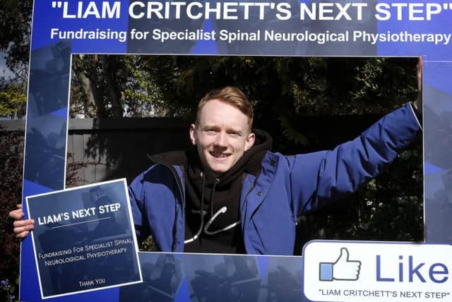 Liam has been sharing his story and progress on Facebook to raise money to fund physiotherapy.