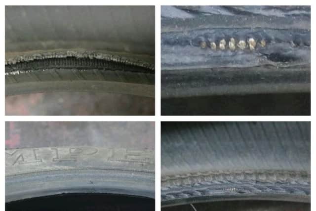 East Riding of Yorkshire Council released these photos of the worn tyres.