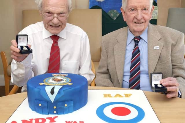 Andrew, 94, and Brian, 82 , received a medal for their service in the RAF.