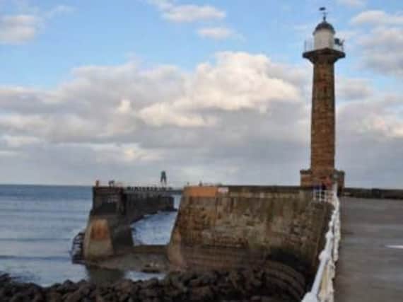 The wall at Whitby Pier