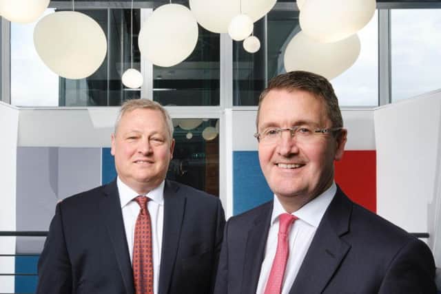 Paul Soubry, NFI president and chief executive officer, and Colin Robertson, ADL chief executive, visited the Scarborough site last week.
