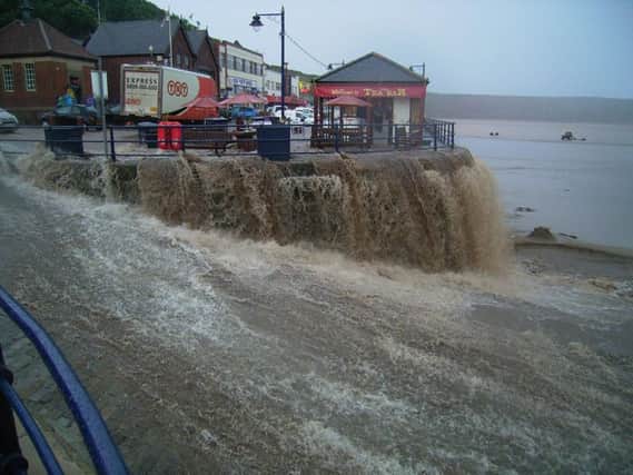 Filey floods in 2002. PIC: Mike Cockerill