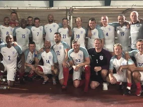 Boro boss John Deacey captained the England Veterans in their World Cup semi-final win over Scotland