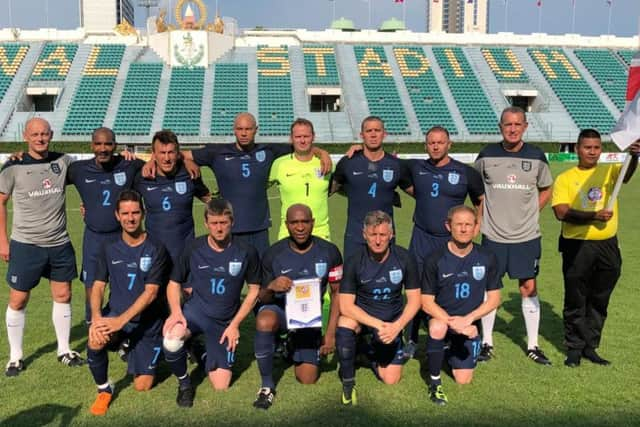 England Veterans line up before the final