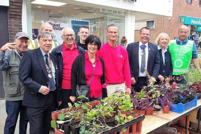 The Rotary Club of Scarborough Cavaliers plant stall at last years Community Fair.