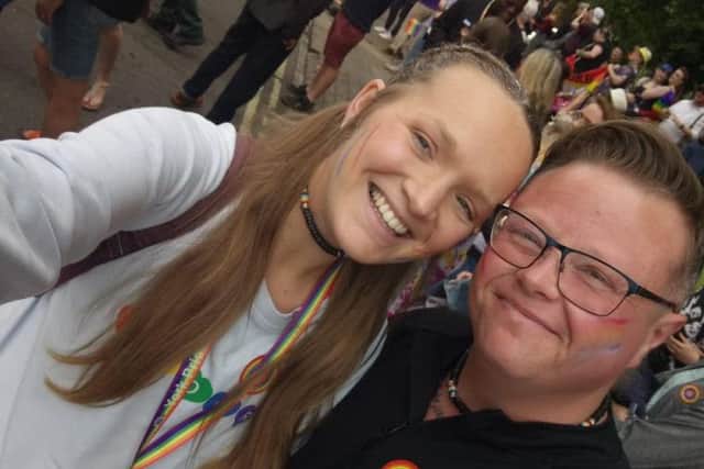 Will with his partner Kirsty.
