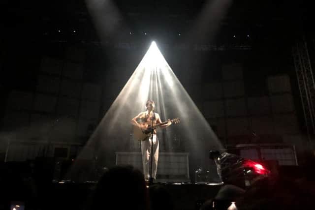Simon Neil opened the encore with an acoustic solo performance of Machines. PIC: Corinne Macdonald