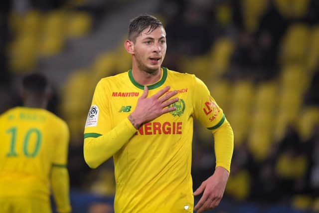 A North Yorkshire man has been arrested on suspicion of manslaughter in relation to the death of footballer Emiliano Sala. PIC: LOIC VENANCE/AFP/Getty Images