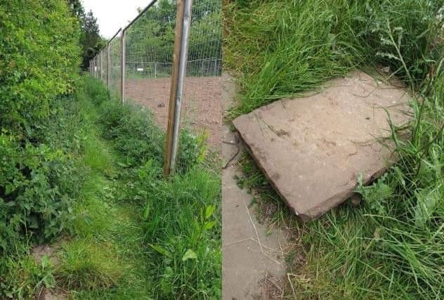 Work has since been carried out by Barratt Developments to tidy up the footpath