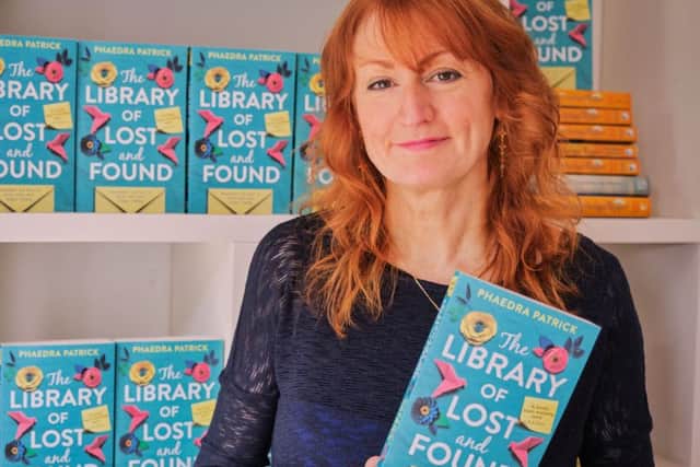 Author Phaedra Patrick with her new book The Library of Lost and Found.