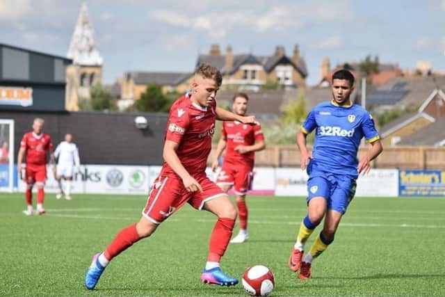 Jackson Jowett in action for Scarborough