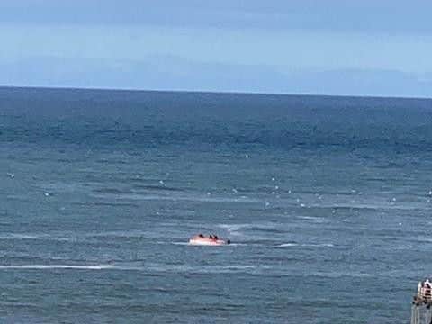 Four were rescued off the Whitby coast.