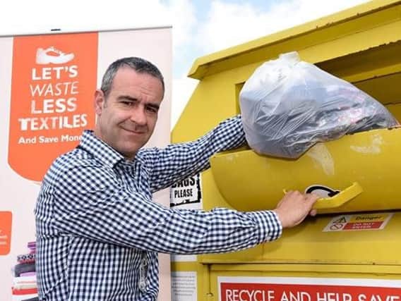Waste and recycling officer Chris Black is urging residents to recycling their clothes and shoes at clothing recycling banks or charity shops.