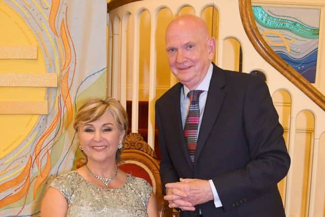Lesley Garrett at the Wesley Centre with Paul Emberley. Photo by David Harrison.