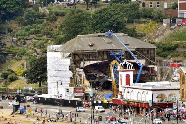 The demolition of the Futurist theatre last summer.
