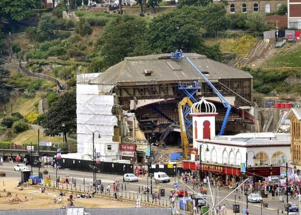 The demolition of the Futurist theatre last summer.