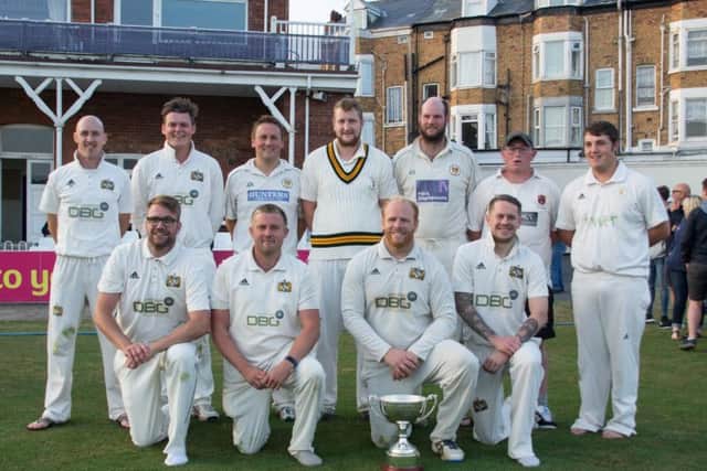 Heslerton celebrate winning the Linda Goulding Memorial Cup last year. Picture: Simon Dobson