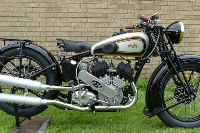 The pre-war 990cc v-twin machine after it was restored.