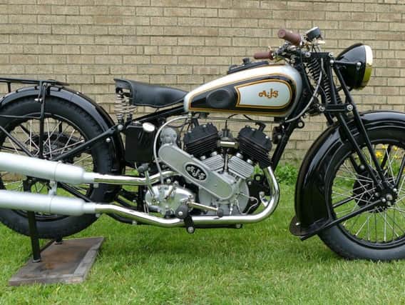 The pre-war 990cc v-twin machine after it was restored.