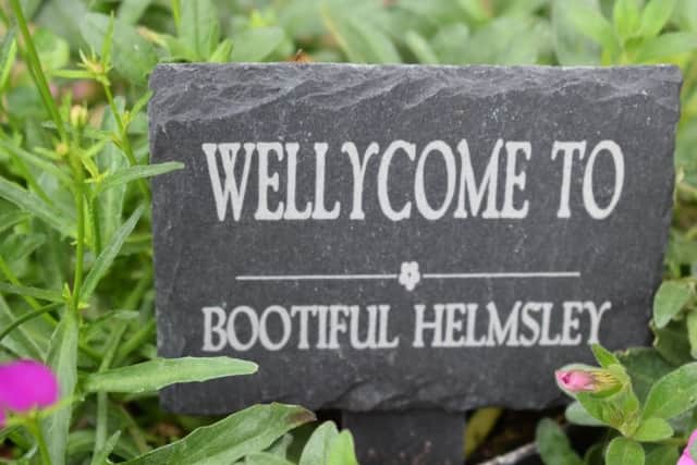 A sign in the Wellies at Helmsley Outdoors.