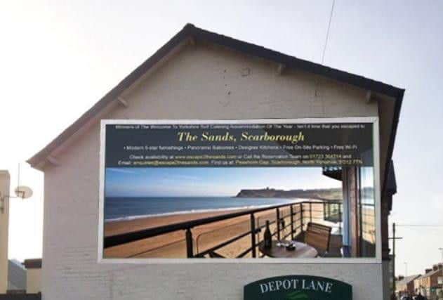 Artist's impression from the planning application of the proposed billboard at 28 Seamer Road