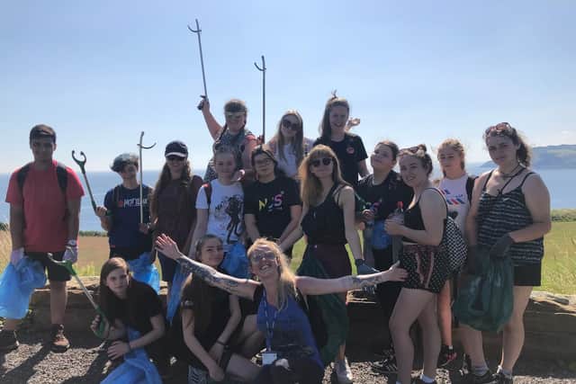 The NCS group ready for their litter pick