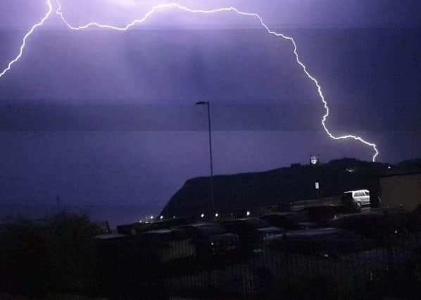 Lightning over Scarborough, by Mike Jackson.
