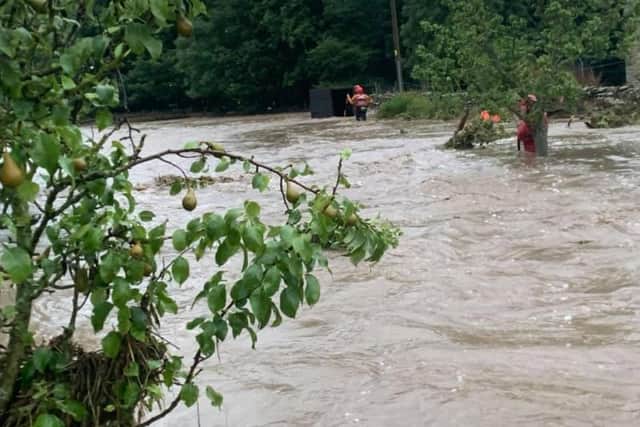 Yorkshire has seen heavy flooding this week. Photo provided by Swaledale Mountain Rescue Service.