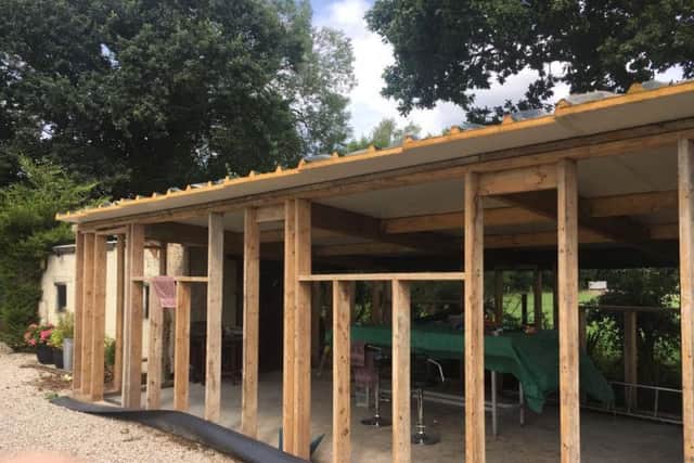 The construction of the hospital wing is moving forwards.