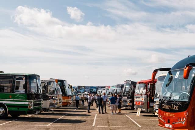 Some of the 42 coaches which competed. PIC: Alexander Dennis